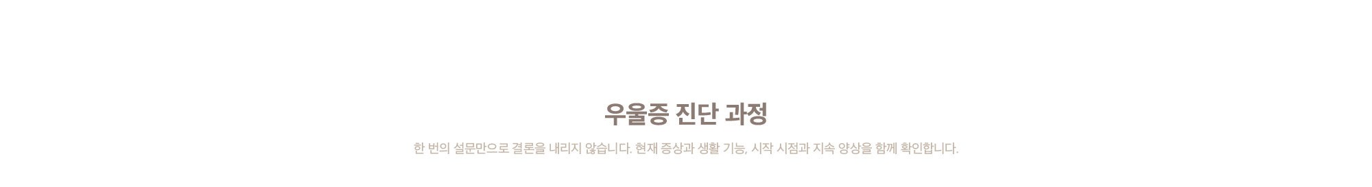 우울증 진단과정
