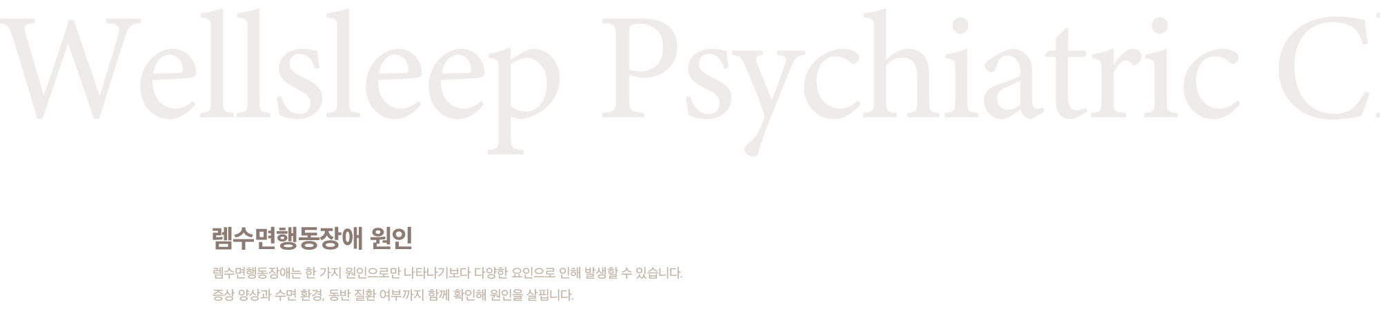 렘수면행동장애 원인