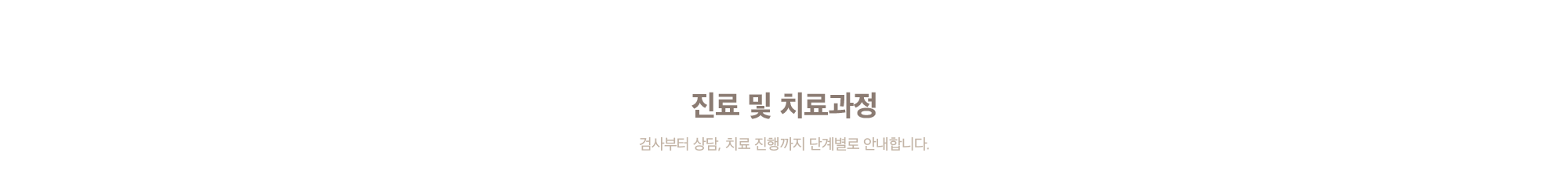 진료 및 치료과정