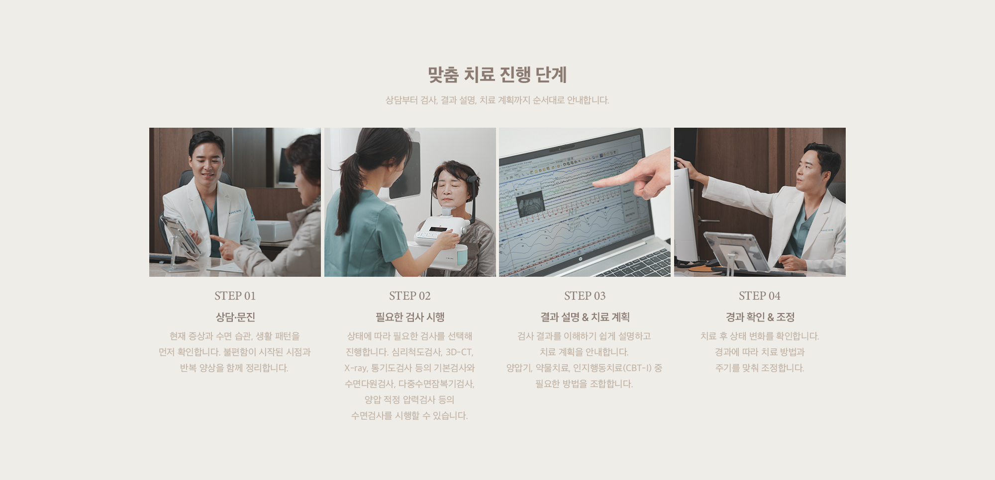 맞춤 치료 진행 단계